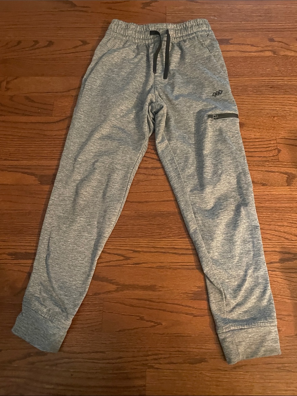 Kids Grey Jogger Sweatpants with Zipper Pocket - Brand Unspecified
